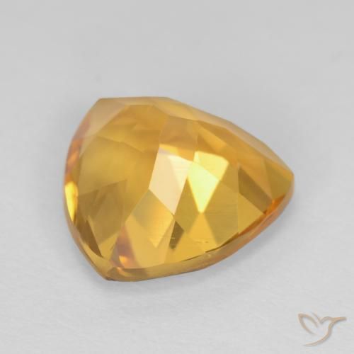 Citrino Naranja dorado intenso natural de 2.34 ct, Trillón, VVS-VS