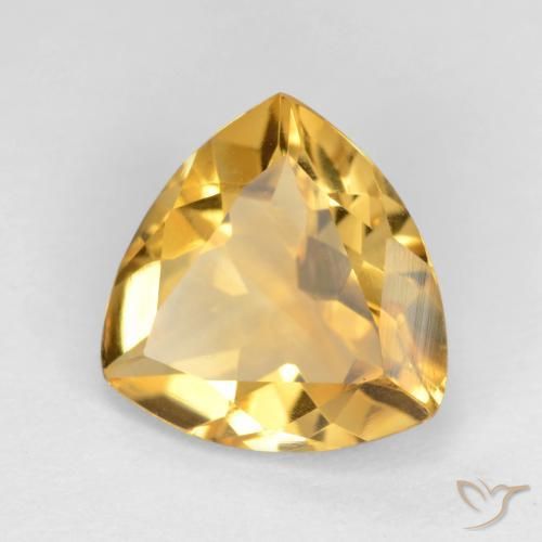 Citrino Dorado claro medio natural de 1.75 ct, Trillón, VVS-VS