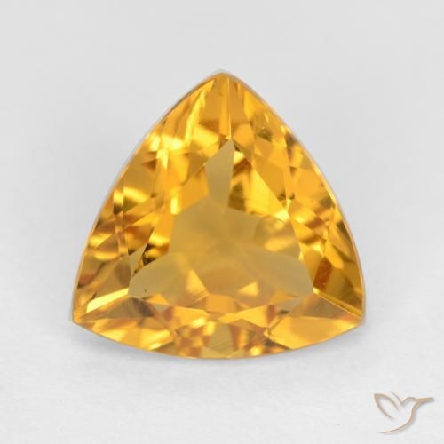 2.03ct Natural Naranja dorado intenso Citrino, Trillón, VVS-VS