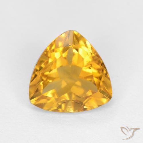 1.50ct Natural Naranja dorado intenso Citrino, Trillón, VVS-VS