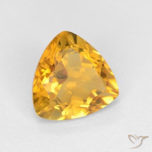 Citrino Naranja dorado intenso natural de 1.50 ct, Trillón, VVS-VS