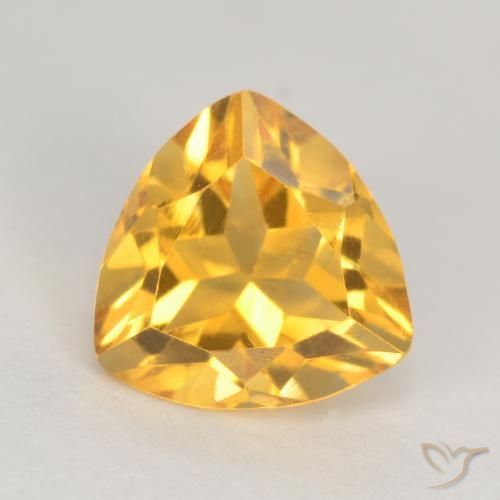 Citrino dorado natural de 1,10 ct, trillón, VS