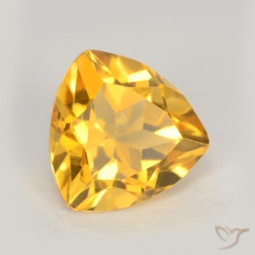 Citrino dorado natural de 1,10 ct, trillón, VS
