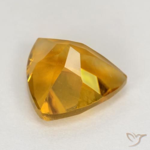 Citrino Dorado oscuro natural de 1.21 ct, Trillón, VS