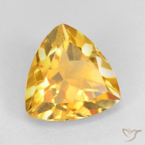 Citrino Dorado claro natural de 1.11 ct, Trillón, VS
