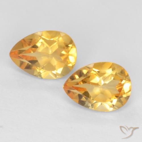 1.44ctw Natural Dorado claro Citrino, En forma de pera, VVS-VS