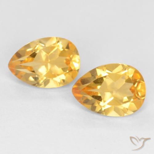 1.34ctw Natural Dorado Citrino, En forma de pera, VVS-VS