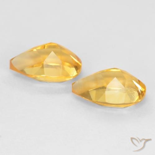Gemas de Citrino Dorado natural de 1.34 ct, En forma de pera, VVS-VS