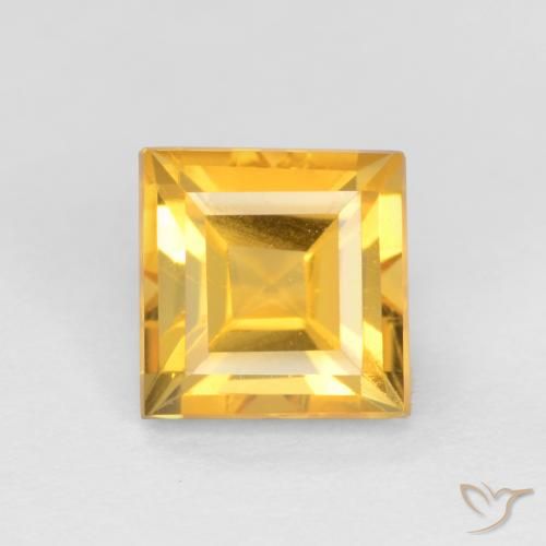 1.75ct Natural Dorado claro Citrino, Cuadrado, VS