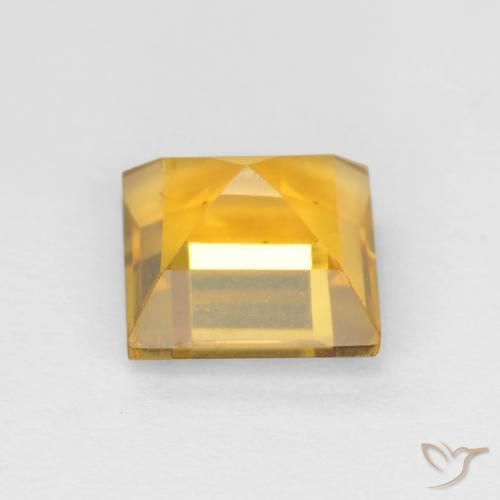 Citrino Dorado medio natural de 1.67 ct, Cuadrado, VS