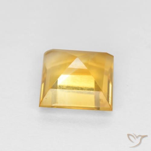 Citrino Naranja dorado natural de 1.19 ct, Cuadrado, VS