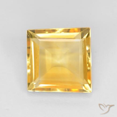 3.02ct Natural Dorado de calidad Citrino, Cuadrado, VS