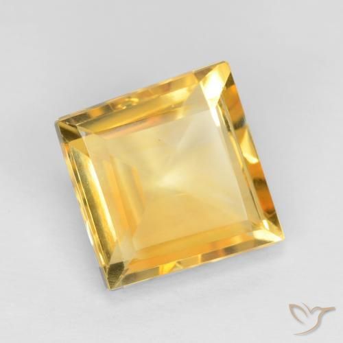 Citrino Dorado de calidad natural de 3.02 ct, Cuadrado, VS