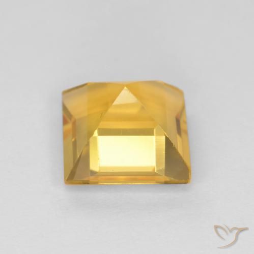 Citrino Dorado medio natural de 1.49 ct, Cuadrado, VS