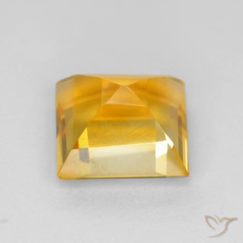 Citrino Dorado medio natural de 2.36 ct, Cuadrado, VS