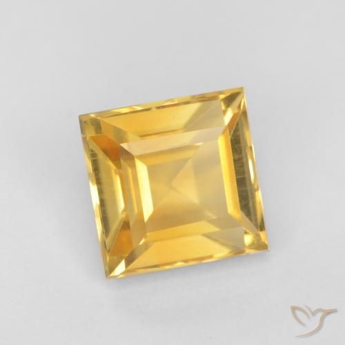 Citrino Dorado medio natural de 1.46 ct, Cuadrado, VS