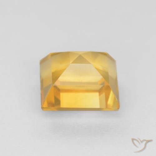 Citrino Dorado medio natural de 1.46 ct, Cuadrado, VS
