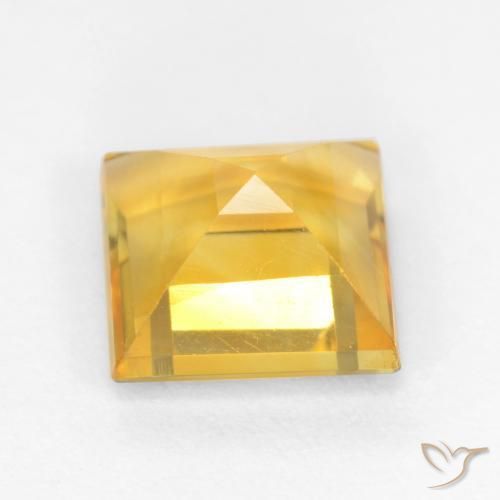 Citrino Naranja dorado natural de 1.44 ct, Cuadrado, VS