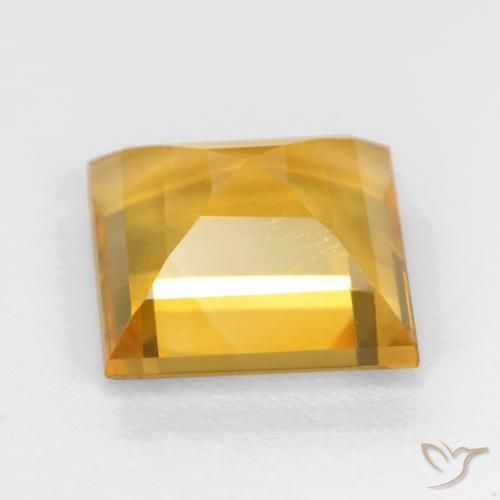 Citrino Dorado medio natural de 3.06 ct, Cuadrado, VS
