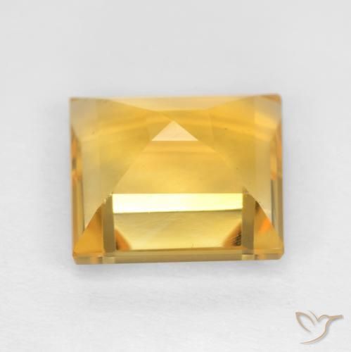 Citrino Dorado claro natural de 2.87 ct, Cuadrado, VS