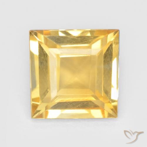 1.36ct Natural Oro Citrino, Cuadrado, VS