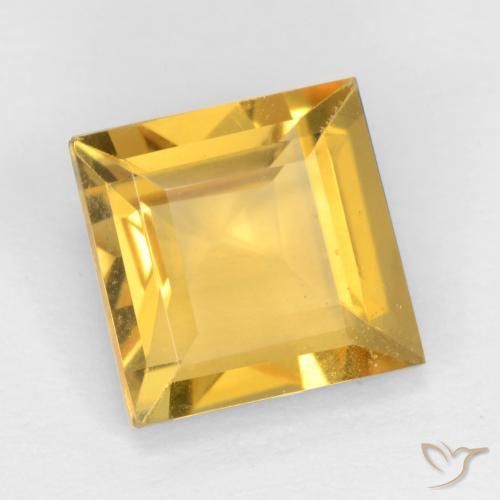Citrino Dorado natural de 1.51 ct, Cuadrado, VS