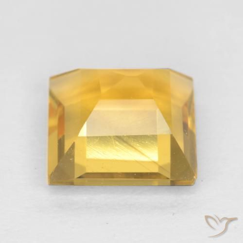 Citrino Dorado natural de 1.51 ct, Cuadrado, VS