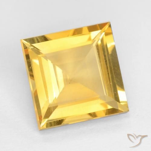 Citrino Dorado natural de 2.76 ct, Cuadrado, VS