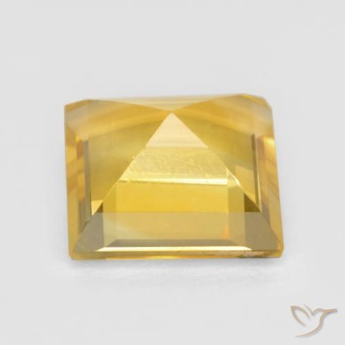 Citrino Dorado natural de 2.76 ct, Cuadrado, VS