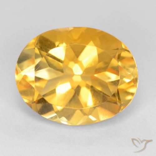 3.65ct Natural Naranja dorado Citrino, Ovalada, VS