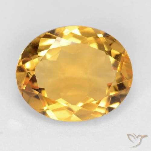 3.07ct Natural Dorado oscuro medio Citrino, Ovalada, VS