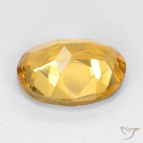 Citrino Dorado claro medio natural de 2.97 ct, Ovalada, VS