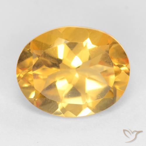 3.28ct Natural Naranja dorado intenso Citrino, Ovalada, VS