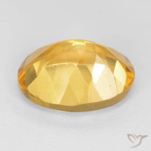 Citrino Naranja dorado intenso natural de 3.28 ct, Ovalada, VS
