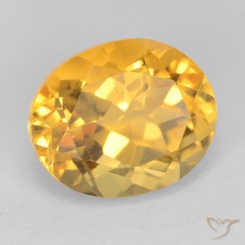 Citrino Dorado oscuro natural de 3.90 ct, Ovalada, VS