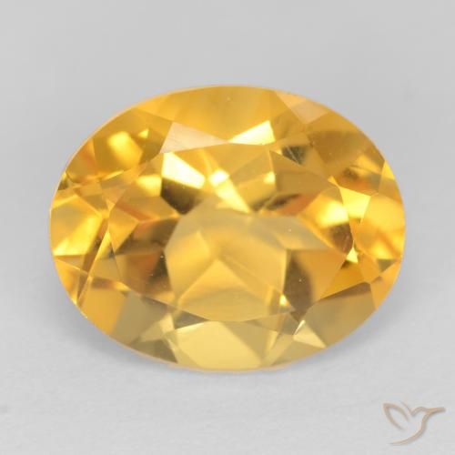 3.48ct Natural Naranja dorado Citrino, Ovalada, VS