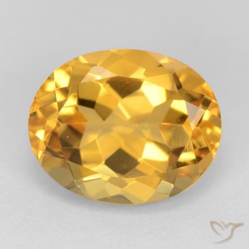 3.71ct Natural Naranja dorado intenso Citrino, Ovalada, VS