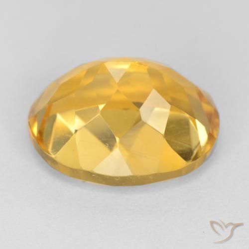 Citrino Naranja dorado intenso natural de 3.71 ct, Ovalada, VS