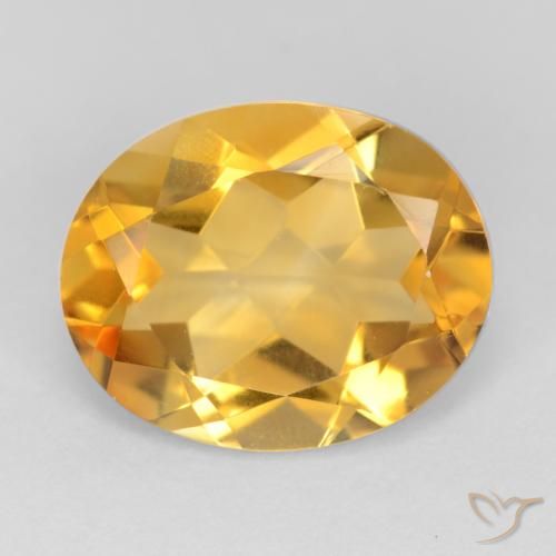 3.02ct Natural Dorado oscuro Citrino, Ovalada, VS