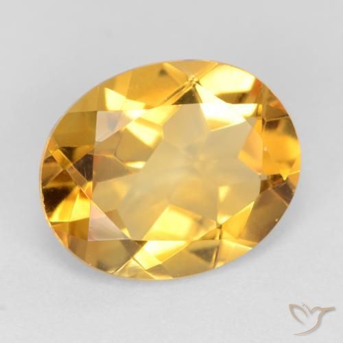 Citrino Dorado oscuro natural de 3.02 ct, Ovalada, VS