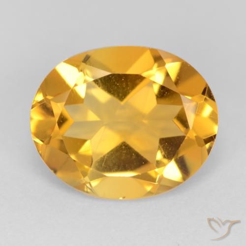 3.02ct Natural Dorado oscuro Citrino, Ovalada, VS