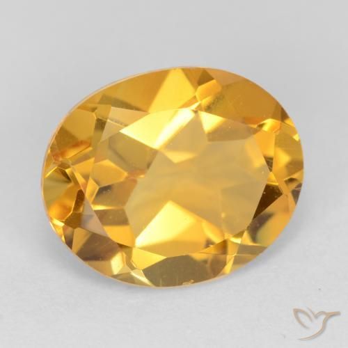 Citrino Dorado oscuro natural de 3.02 ct, Ovalada, VS