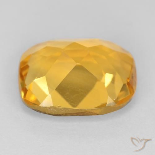 Citrino Naranja dorado natural de 3.42 ct, Forma Cojín, VS