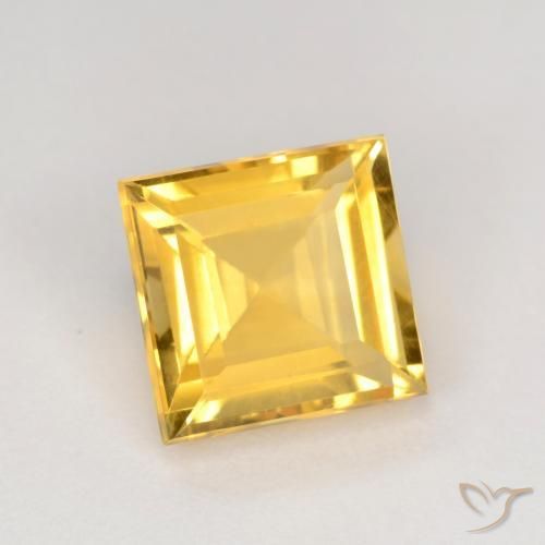 Citrino Dorado natural de 2.56 ct, Cuadrado, VS
