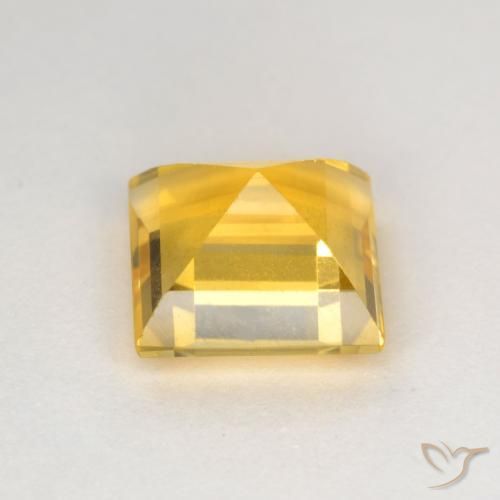 Citrino Dorado natural de 2.56 ct, Cuadrado, VS
