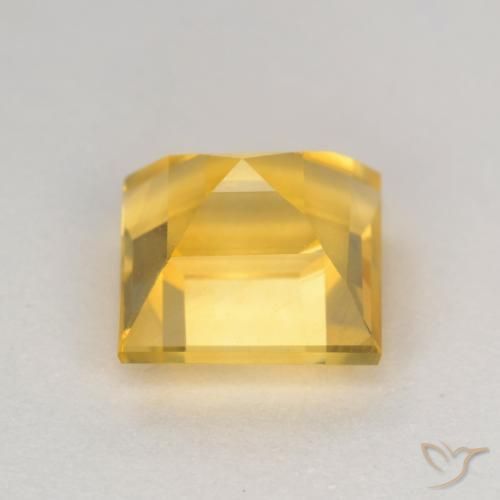 Citrino Dorado medio natural de 2.01 ct, Cuadrado, VS