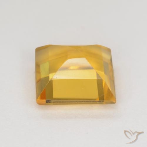 Citrino Naranja dorado natural de 3.14 ct, Cuadrado, VS