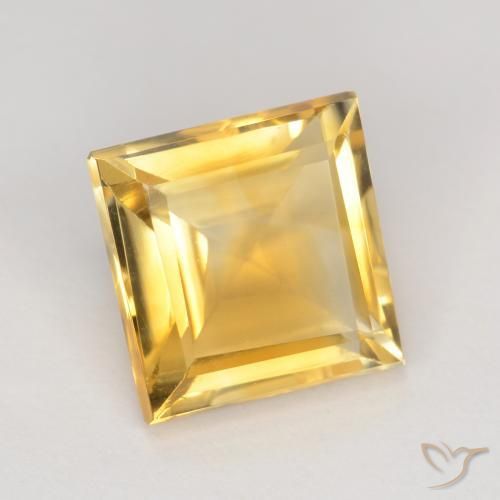 Citrino Oro natural de 3.10 ct, Cuadrado, VS