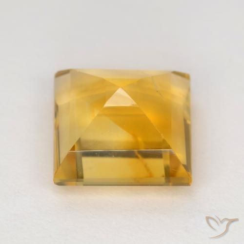 Citrino Dorado natural de 3.65 ct, Cuadrado, VS-SI