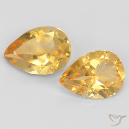 1.23ctw Natural Oro Citrino, En forma de pera, VVS-VS